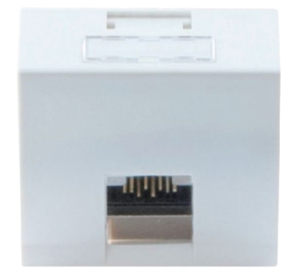 Plastron 45X45 incline 30° 1 port RJ45 cat 6A stp