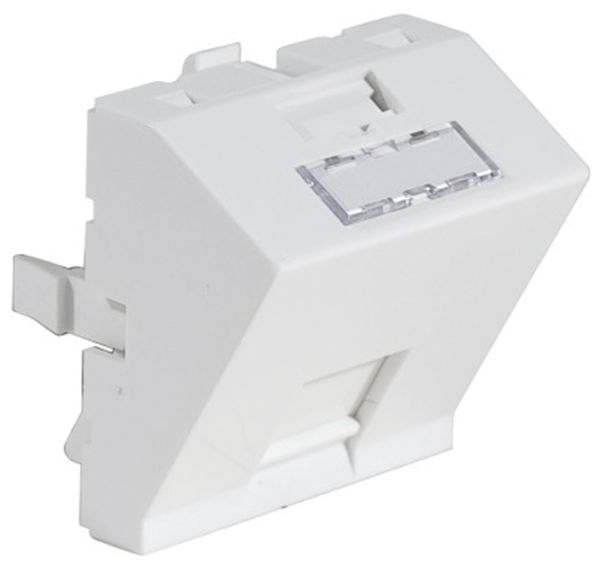 Plastron 45X45 incline 30° pour 1 port RJ45