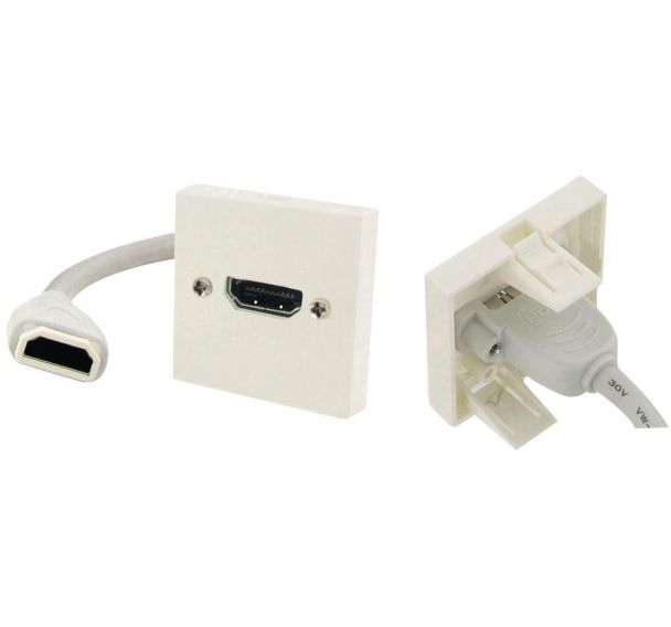 Plastron HDMI pour encastrement de prise Erard D3C