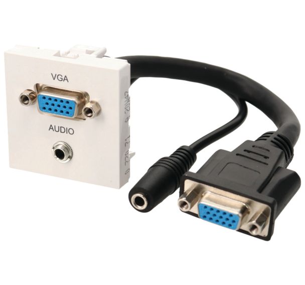 Plastron VGA et Audio 20 cm Femelle / Femelle