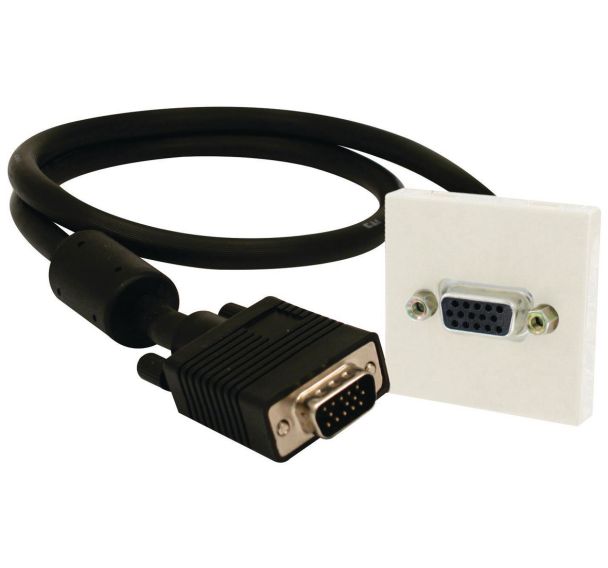 Plastron VGA pour encastrement de prise Erard D3C