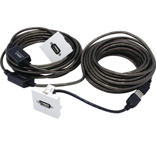 Plastron avec câble USB amplifié coudé