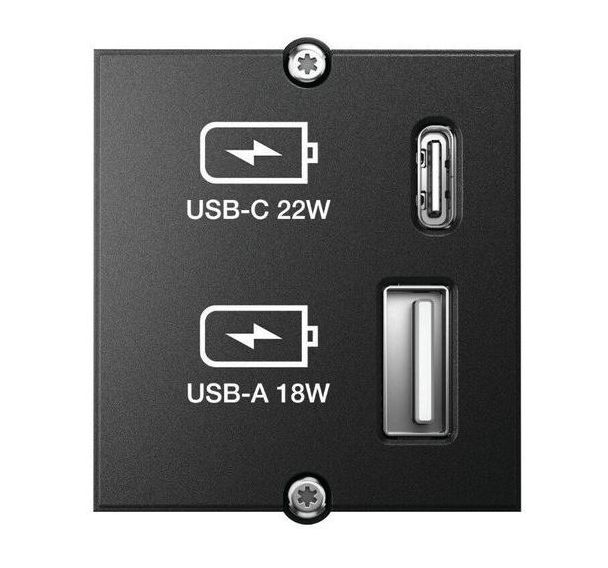 Plastron chargeur à 2 ports USB A et C