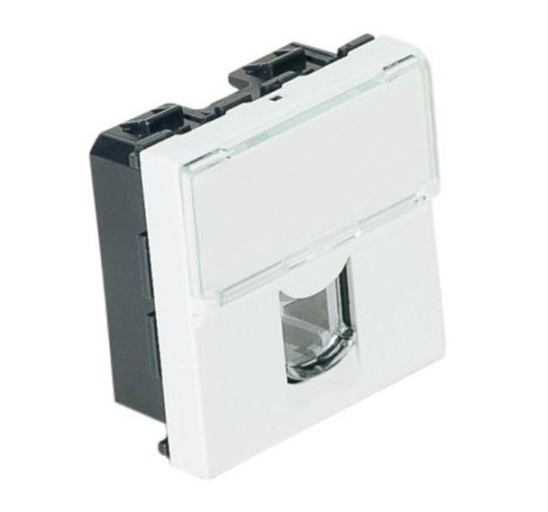 Plastron mosaic 45X45 1 port RJ11