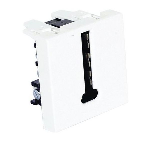 Plastron téléphonie équipé 1 conjoncteur 45 x 45
