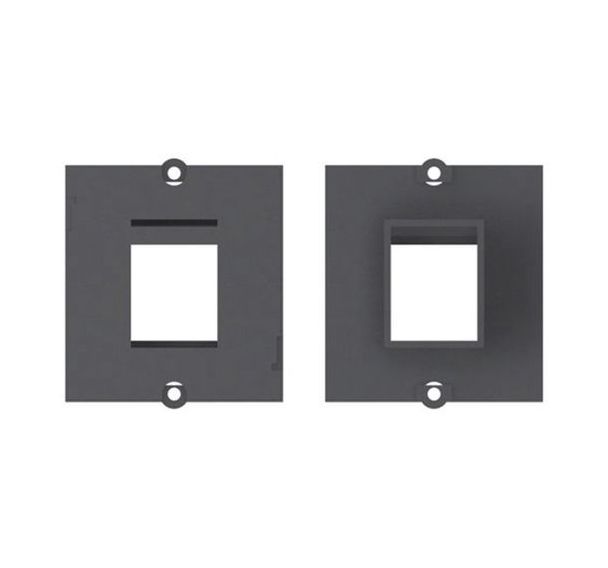 Plastron vide 1 embase keystone (RJ45, USB, HDMI)