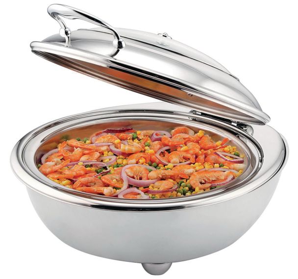 Plat chauffant inox ø50,5 cm 680cl blanc