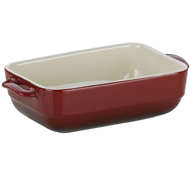 Plat en céramique Malin rouge 22.5x12.5x6cm