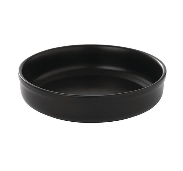 Plat rond en grès ø13,5 cm 26cl noir-Blastone