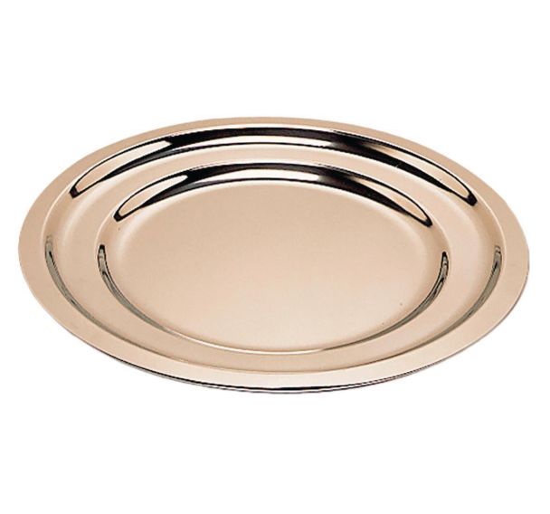 Plat rond en inox 34 cm- Uni-Lèger