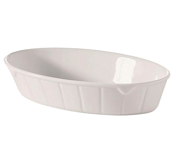 Plat sabot ovale en porcelaine 43cl blanc-S'Food