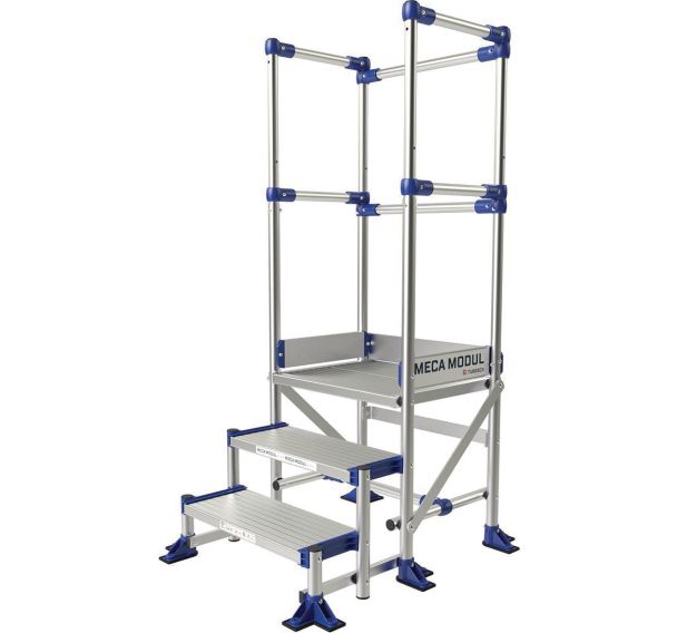 Plate-forme aluminium Meca Modul - 3 garde-corps - Tubesca-Comabi