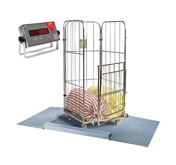 Plate-forme de pesage INOX + 2 rampes d'accès de 1500 et 3000 kg