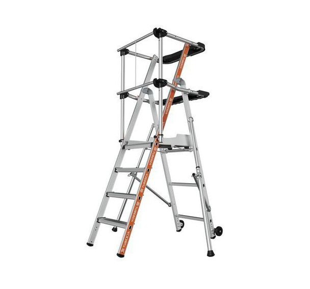 Plate-forme double tablette PIR PIRL Raptor - 2 à 7 marches - Tubesca Comabi