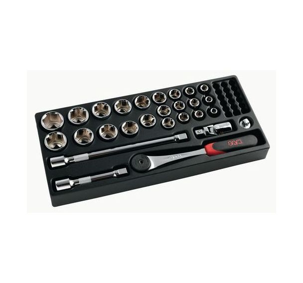 Plateau Modulosam 1/2'' de 27 outils en mm _ 75-SH27M