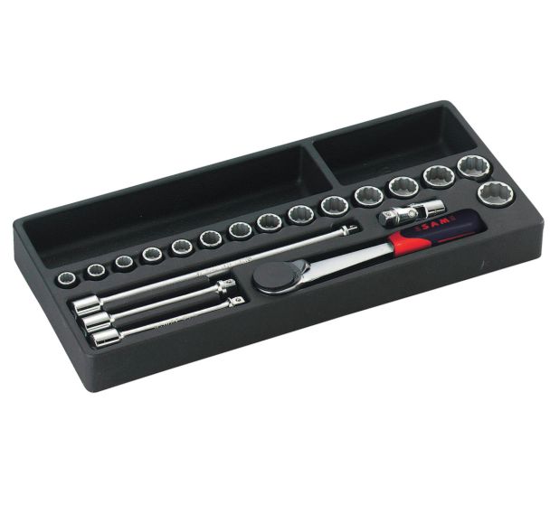 Plateau Modulosam 3/8'' 20 outils en mm
