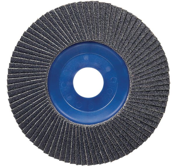 Plateau à lamelles X571 pour métaux diamètre 125 mm, grain 40, droit