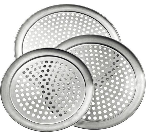Plateau à pizza rond perforé en aluminium - Matfer