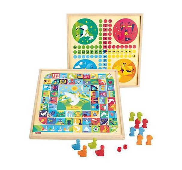 Plateau de jeu des petits chevaux et oies
