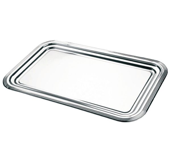 Plateau de service en inox 53x32,5 cm- Party plate