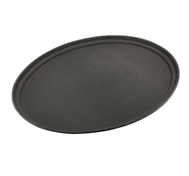 Plateau oval en polypropylène 68x56 cm noir