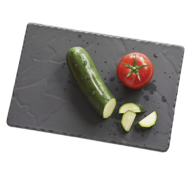 Plateau rectangulaire sans rigole en porcelaine-Basalt-Revol