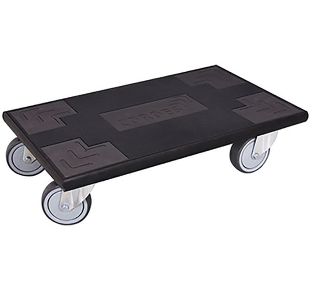 Plateau roulant Europa avec roulettes pivotantes à bandage caoutchouc