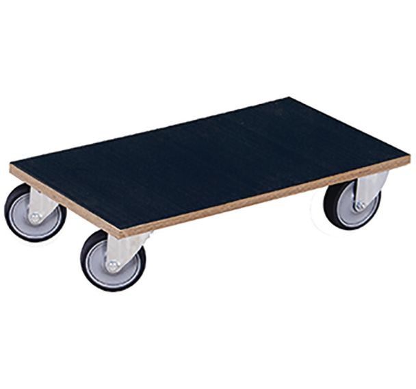 Plateau roulant avec roulettes pivotantes à bandage en caoutchouc