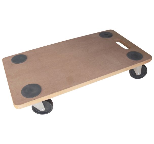 Plateau roulant bois avec poignée - Force 200 kg