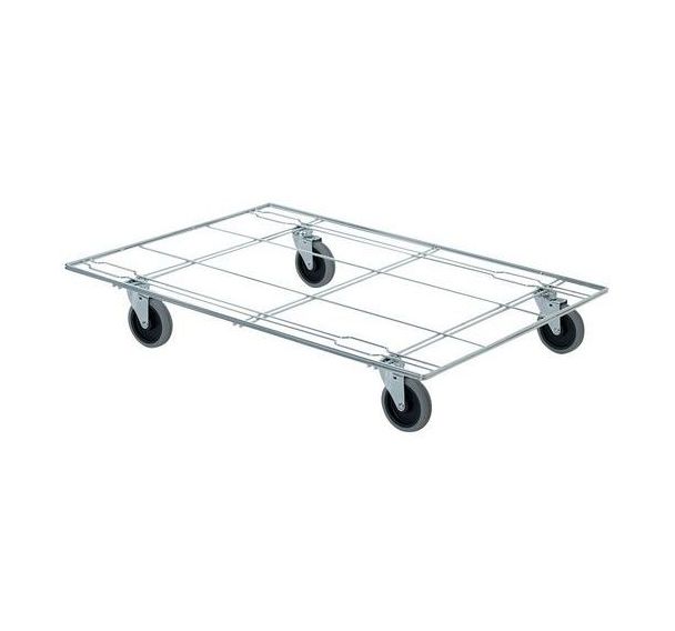 Plateau roulant fil d'acier - Pour bacs norme Europe - Capacité 200 kg