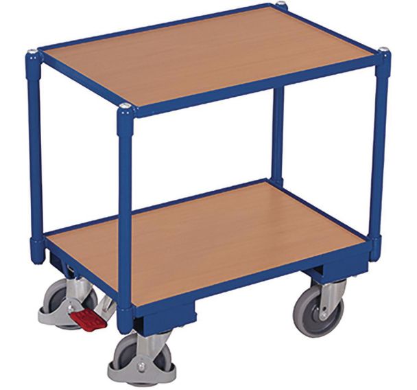 Plateau roulant modulaire Euro avec 2 plateaux (rebord de 10 mm)
