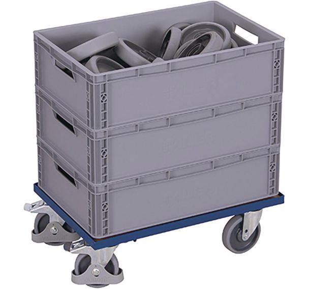 Plateau roulant modulaire Euro avec plateau (rebord de 10 mm)