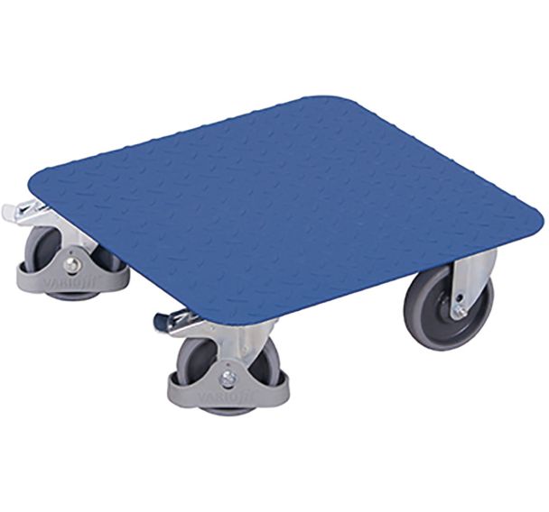 Plateau roulant pour caisses avec surface en tôle striée