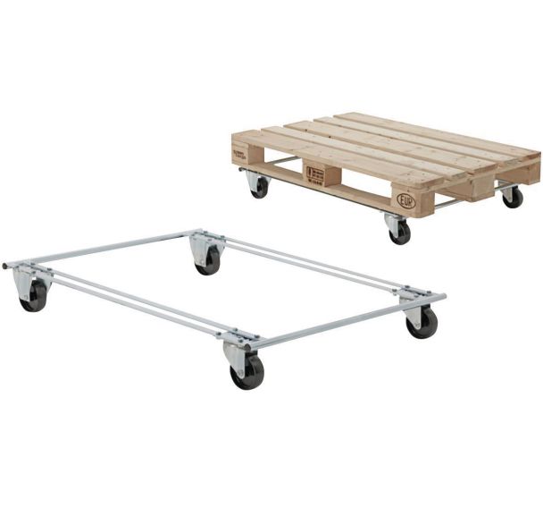Plateau roulant pour demi-palette 600x400 mm  - Capacité 500 kg