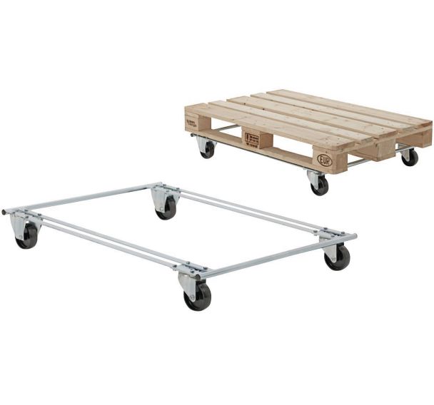 Plateau roulant pour palette 1000x800 mm  - Capacité 500 kg