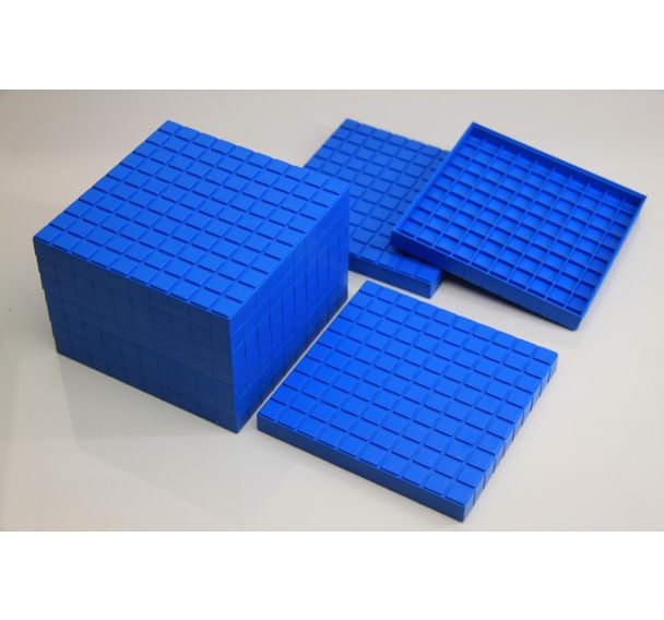 Plateaux des centaines bleu x10