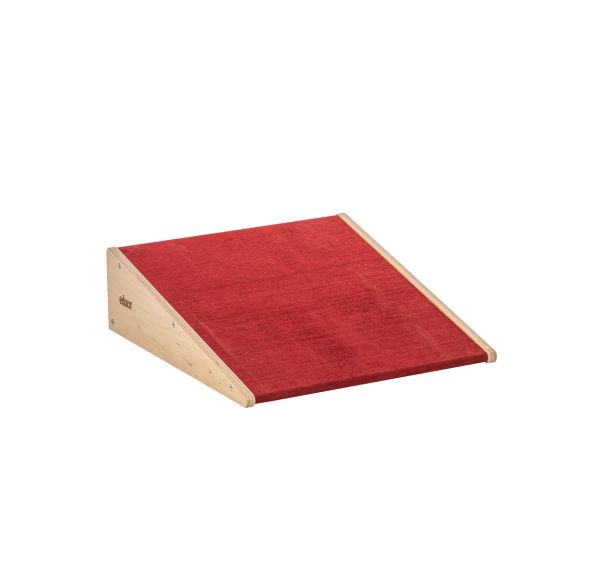 Plateforme d'escalade inclinée avec tapis - couleur rouge