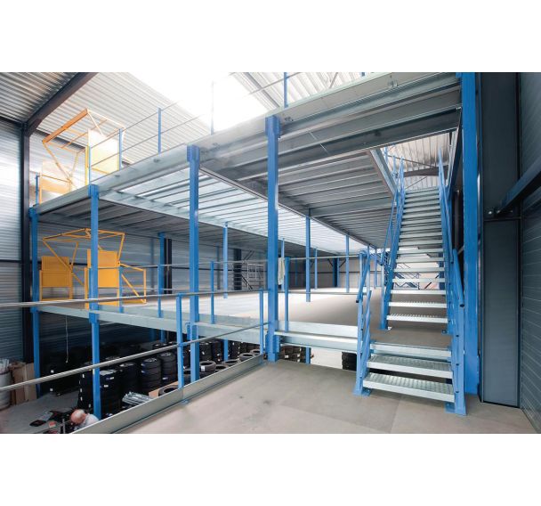 Plateforme mezzanine de stockage industriel 350 kg/m² - Manorga