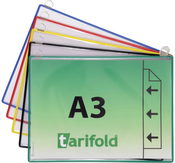 Poche à 2 anses A3 paysage - petit coté - Lot de 10 assortis