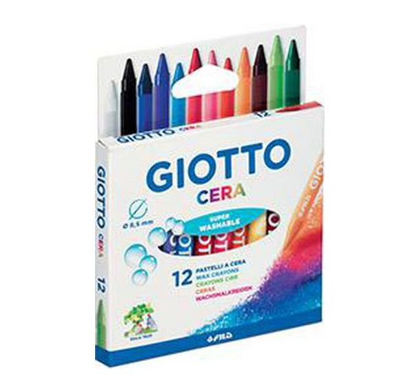 Pochette 12 crayons cire Omyacolor Giotto