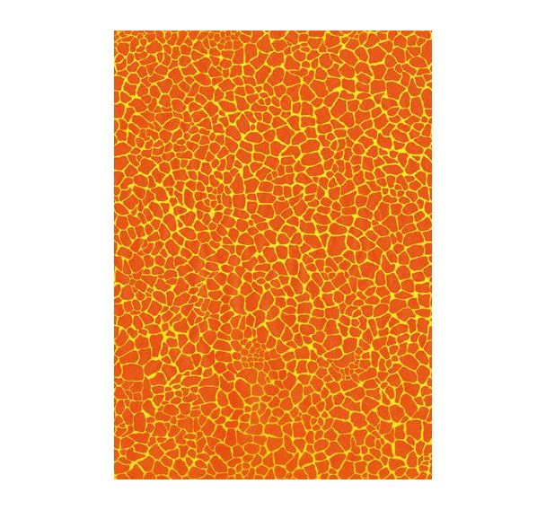 Pochette 20 feuilles 30x40 cm couleur Jaune orange - Décopatch