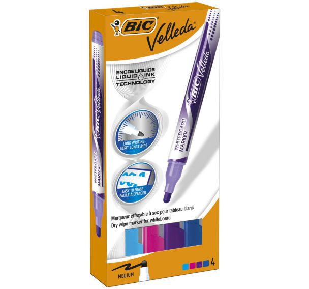 Pochette 4 marqueurs encre liquide Bic