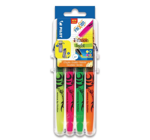 Pochette 4 stylos surligneurs fluo Frixion effaçables