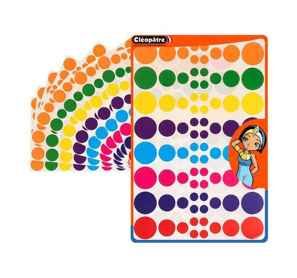 Pochette 640 gommettes multicolores