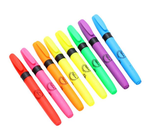 Pochette 8 stylos fluo Pichon assortis pointe biseautée