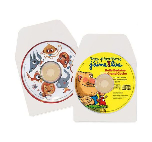 Pochette adhésive CD, DVD. (Sachet de 10)