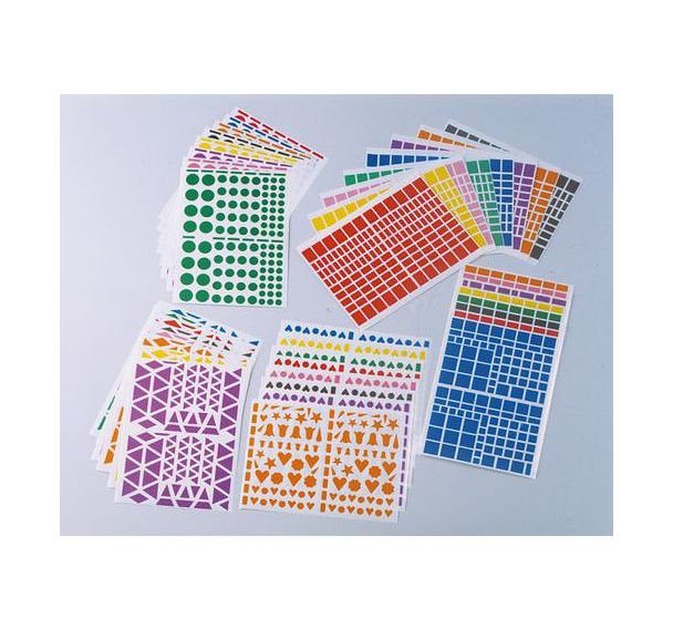Pochette contenant 40 feuilles gommettes (4800 gommettes)