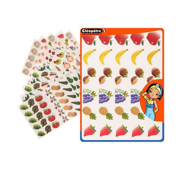 Pochette de 12 feuilles de 30 gommettes prédécoupées - Cleopatre
