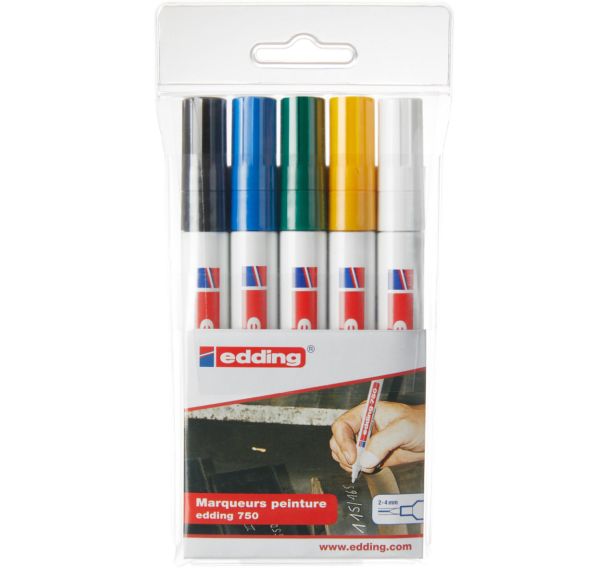 Pochette de 5 marqueurs - Edding 750