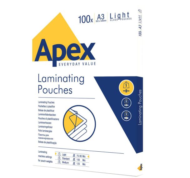 Pochette de plastification A3 80µ par face (Boite de 100)